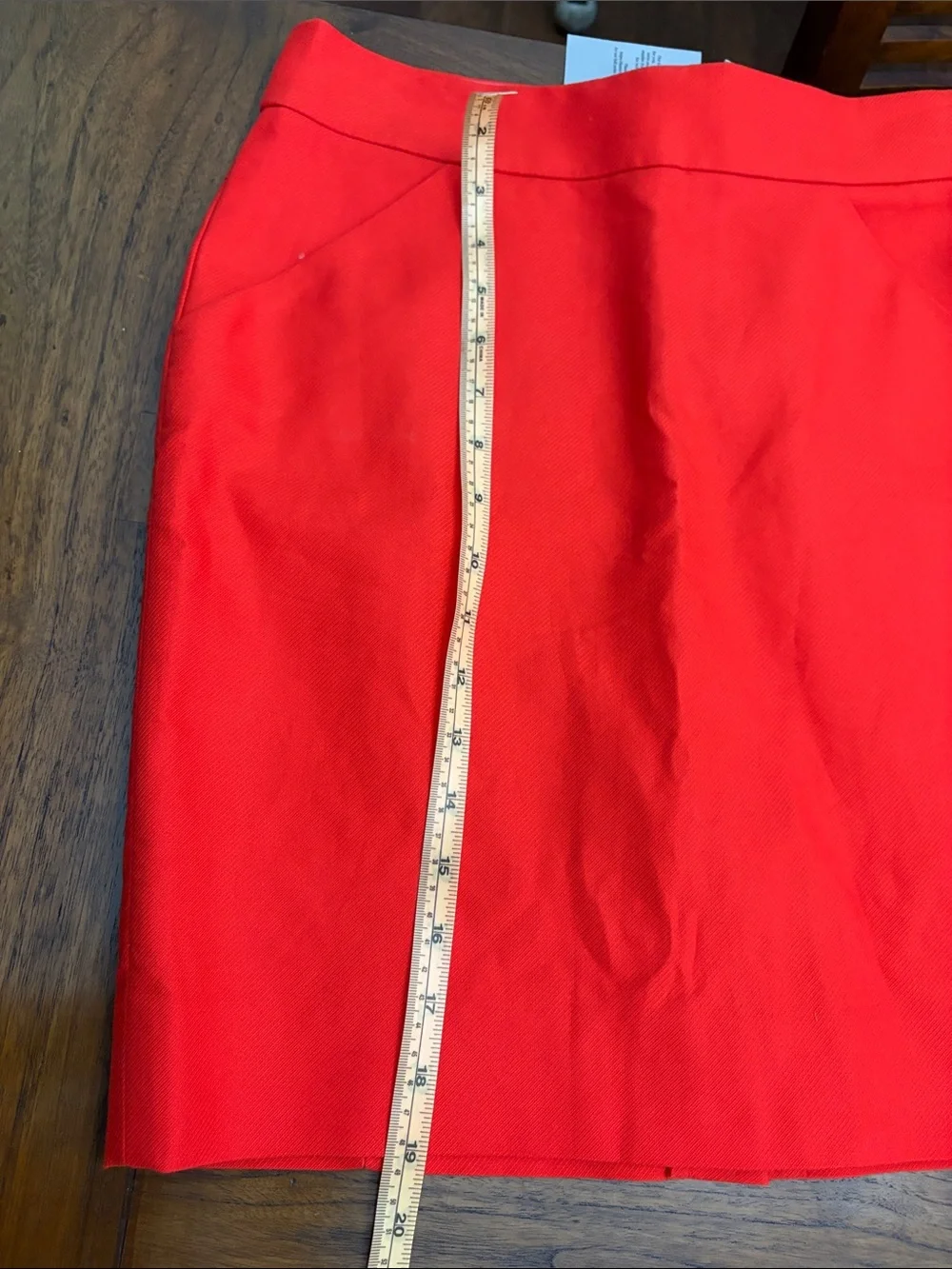 J. Crew Bright Red Pencil Skirt